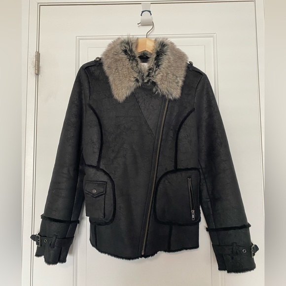 NEXT faux Fur & Suede Jacket - Picture 2 of 7